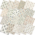 HunnmingRe 20 Pcs 10''x10'' Boho Christmas Quilting Fabric Square Woodland by HunnmingRe