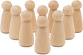 Wood Peg Dolls Unfinished 2 inch, Mom/Angel Shape, Miniature Figures, and Small by Woodpeckers