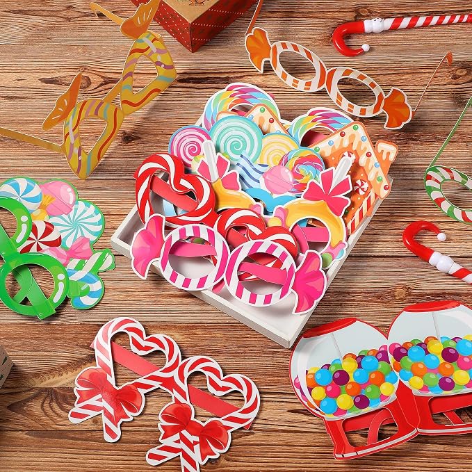 Pajean 36 Pcs Candy Party Decorations Candy Photo Booth Prop Christmas - Image 4