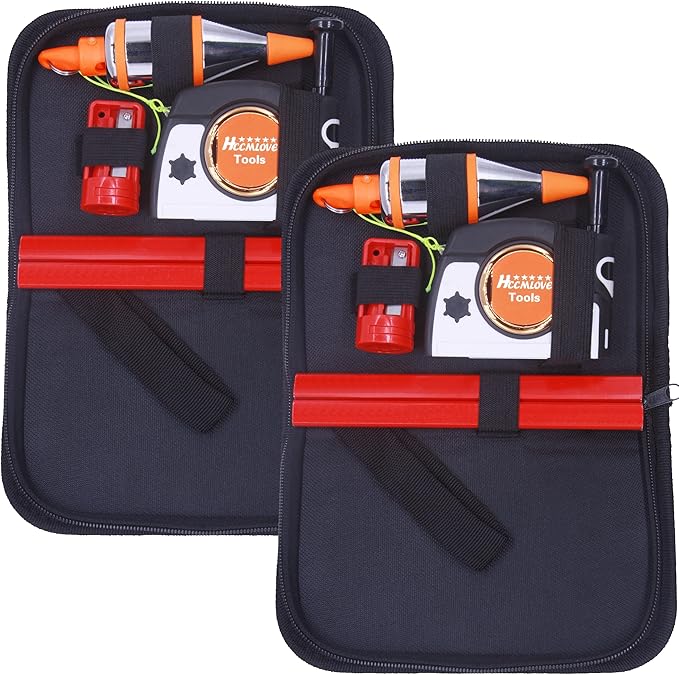 2 PCS Plumb Bob Magnetic - 15 oz(425g) Plumb Rite With 14.5 ft(4.5m) String,Sharpener,2 Pencils,Line Reel Used in Construction Can Automatically Stretch the Line and Quickly Stabilize the Plumb Bobs