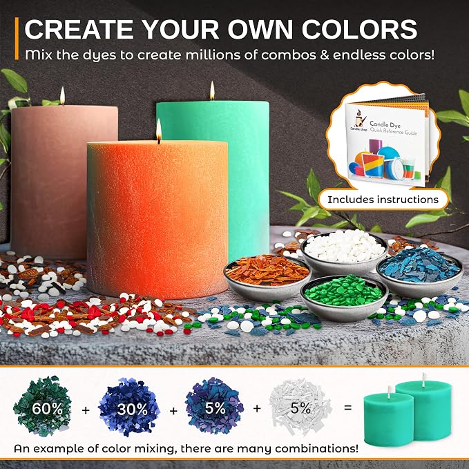 Candle Dye for Soy Wax – 16 Colors Candle Wax Dye for Candle Making - Image 4