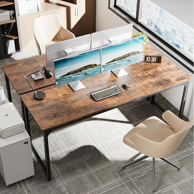 Huuger Computer Desk, 70 Inch Office Desk, Gaming Desk - Image 2