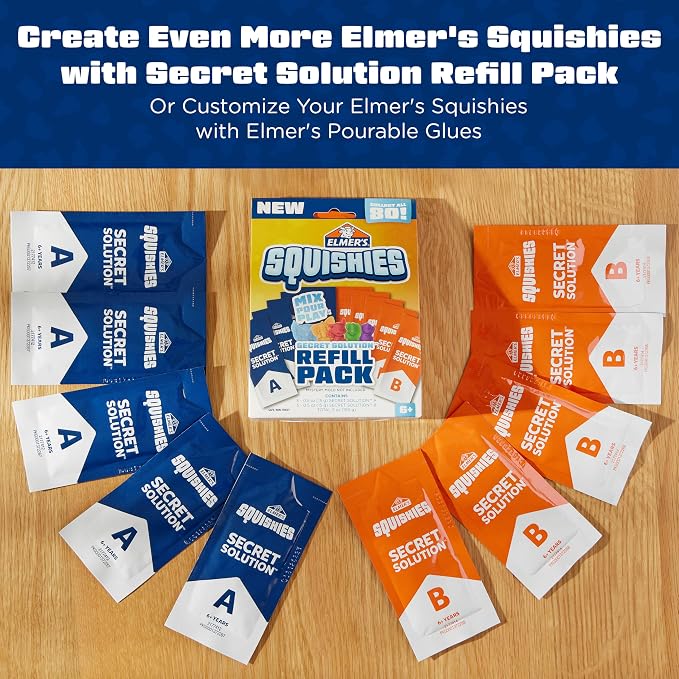 Elmer's Squishies, Kids DIY Activity Kit, Squishy Glow in the Dark Toys - Image 7
