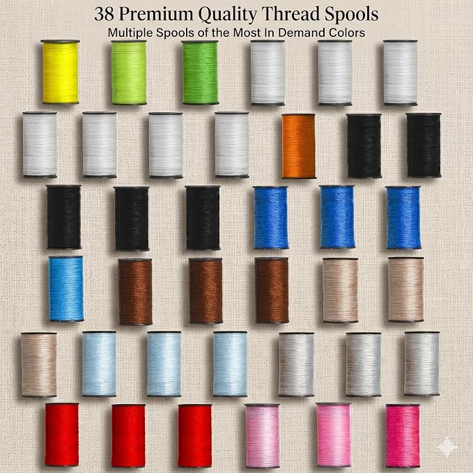 142-Piece Travel Sewing Kit for Adults & Kids, Small Needle & Thread Kit | Mini - Image 2