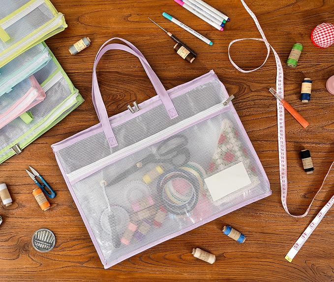 Qozary 8 Pcs Sew Project Bags for Quilting-A3 Sewing Craft Organizer Storage - Image 7
