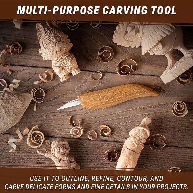 BeaverCraft Wood Carving Detail Knife C15 1.4" Whittling Knife - Image 4