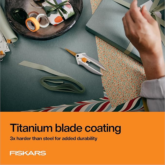 Fiskars Easy Action Micro-Tip Titanium Scissors, Sharp Blades - Image 4