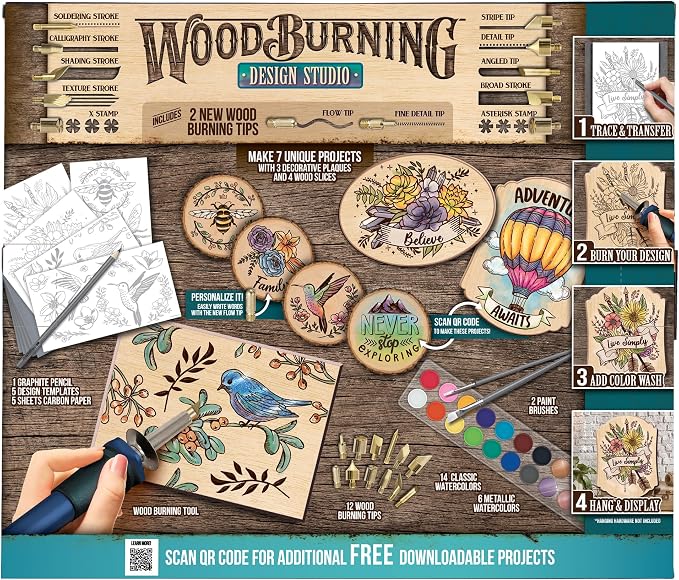 ArtSkills Wood Burning Tool Kit – 55 Piece Complete Woodburning Arts and Crafts - Image 9