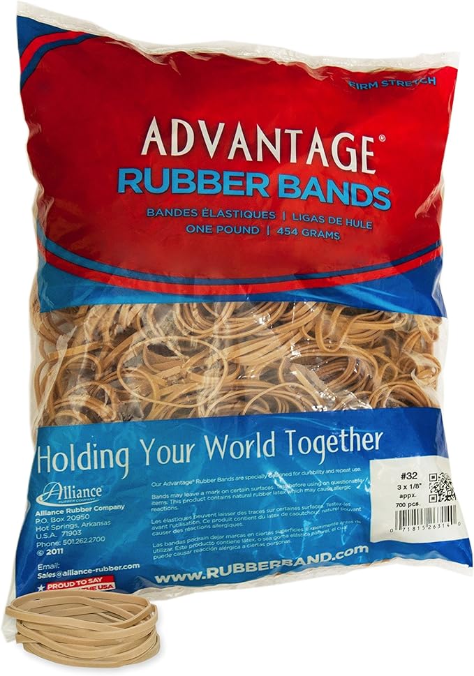 Alliance Rubber 26324 Advantage Rubber Bands Size #32, 1 lb Bag Contains - Image 2
