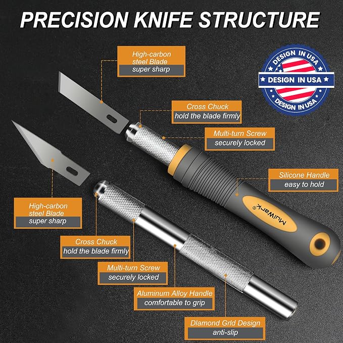 MulWark 136-Piece Precision Hobby Knife Set - Image 2