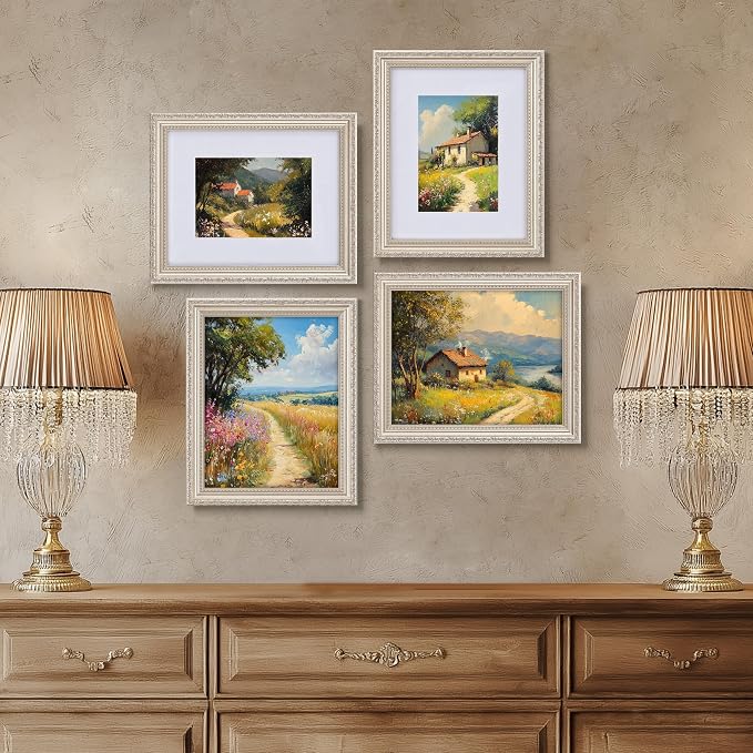 eletecpro 8x10 Vintage Picture Frame, Glass Cover, Horizontal or Vertical - Image 7
