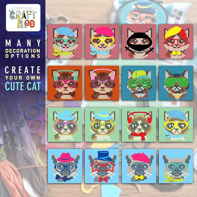 CRAFTILOO Cats Cross Stitch Kits - Image 5