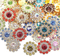 Mixed Colors 14mm 150pcs Sunflower Shape Sew on Rhinestones, Jewels Crystals by Unknown