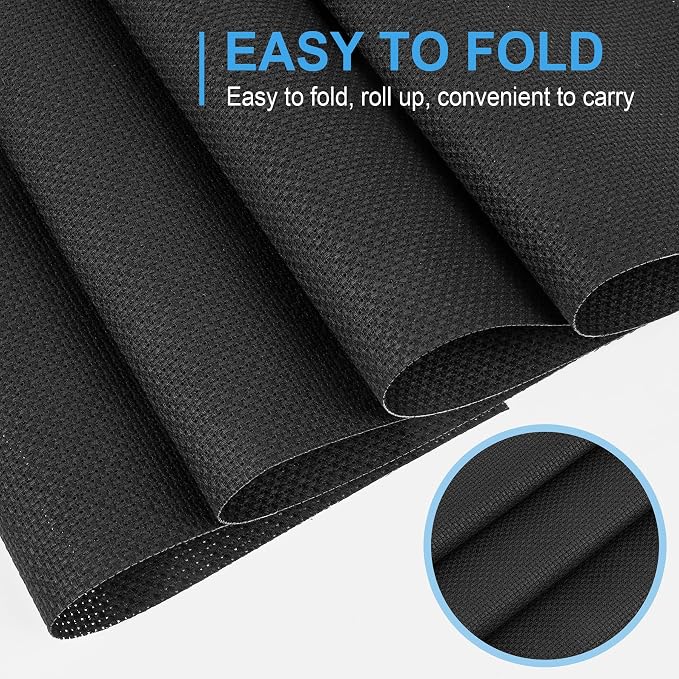 MYFAMIREA 16PCS Cross Stitch Fabric, 4 Sizes Black Aida Cloth 14 Count Craft - Image 4
