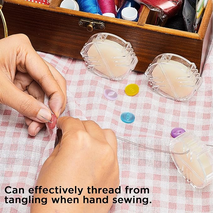 Maitys 2 Pcs Thread Wax Thread Conditioner Beeswax - Image 6