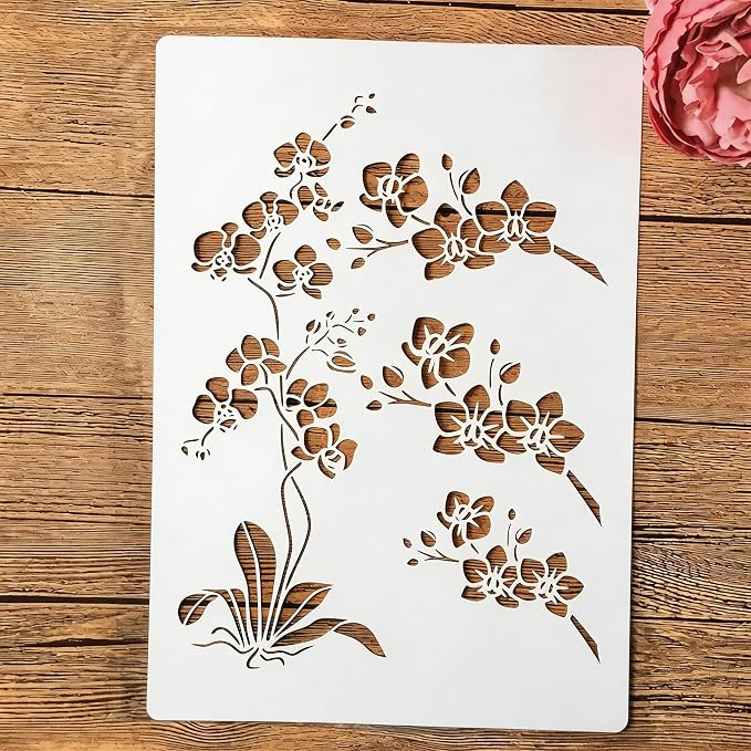 TIAMECH A4 Reusable Orchid Stencil by TIAMECH