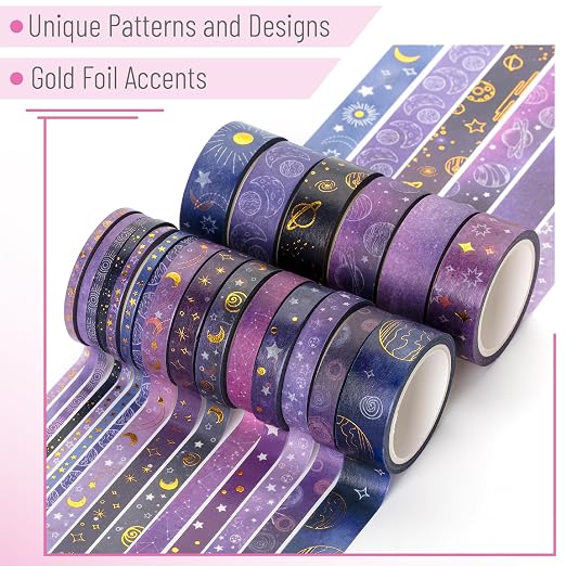 Mr. Pen- Washi Tape Set, 21 Rolls, 5.5 Yards/Roll | Washi Tape - Image 3