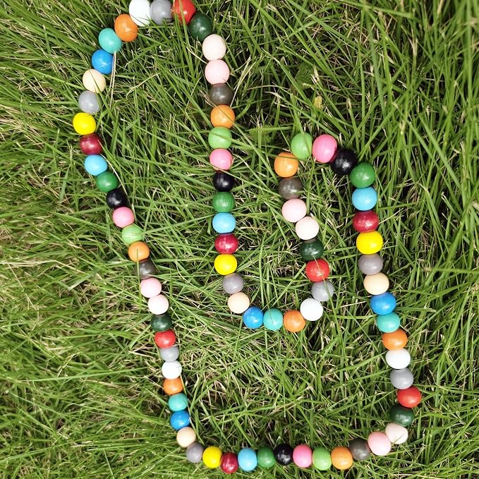 400PCS 12mm 20 Colors Colorful Round Wooden Beads - Image 5