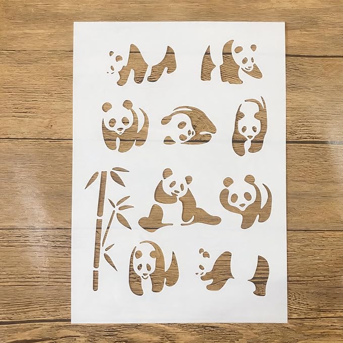 TIAMECH A4 Reusable Cute Panda Stencil - Image 3
