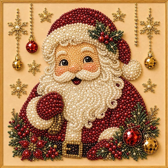 POETRYDRAW Christmas Decor Tree Snowy Pearl Art Kit - Image 6