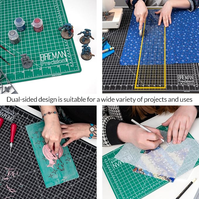 Breman Precision 12x18 Inch Self Healing Cutting Mat – 2-Sided 5-Ply PVC - Image 4