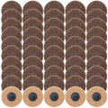 50 Pcs 3 Inch Sanding Discs Quick Change Sanding Discs Nylon Surface Conditioning Grinder Wheels for Angle Grinder, Stock and Rust Removal, Grinding, Deburring(Khaki)