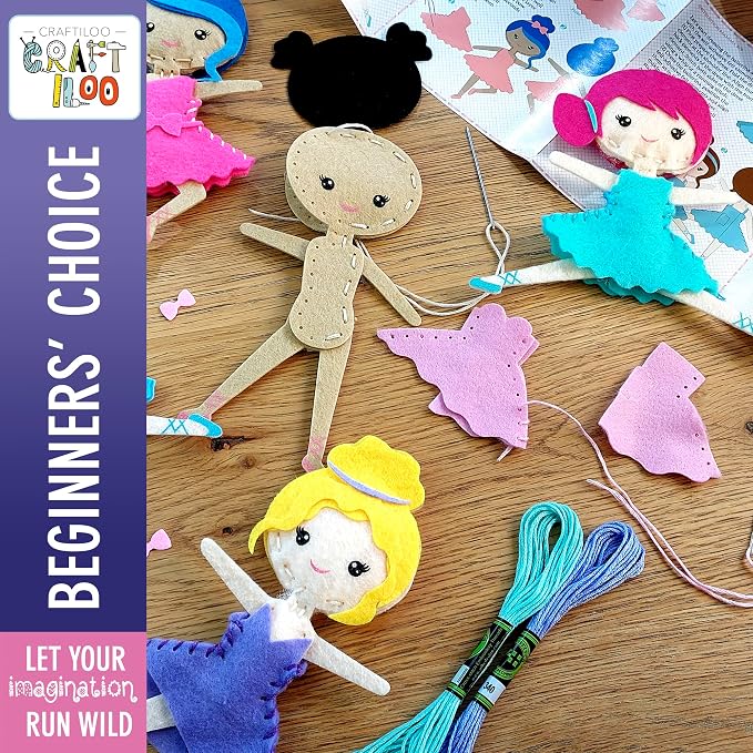 CRAFTILOO Ballerina Dancers Sewing Kit - Image 6