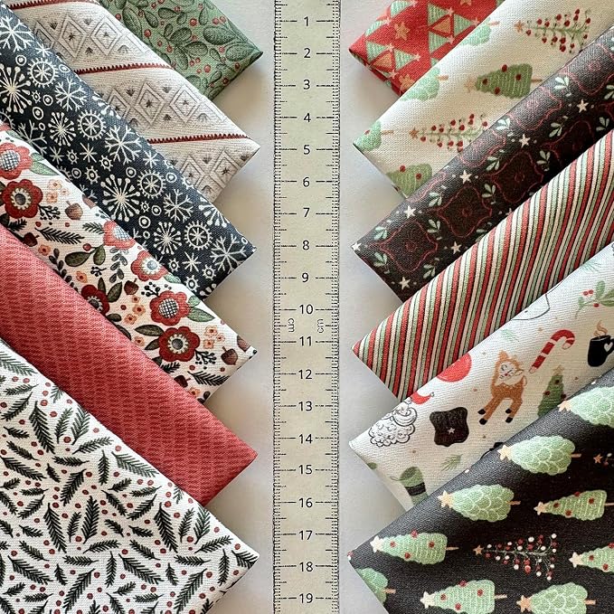 Cozy Patchwork Cotton Fabric Bundle – 60 Pre-Cut Squares, 100% Cotton 140 GSM - Image 5