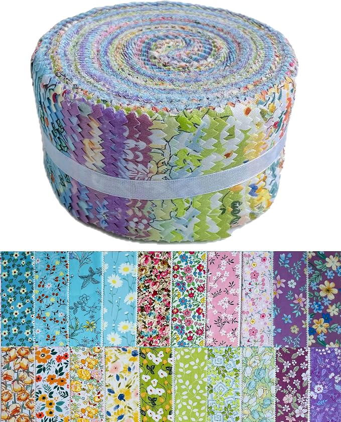40 Strip Jelly Roll Fabric Strips - Image 3
