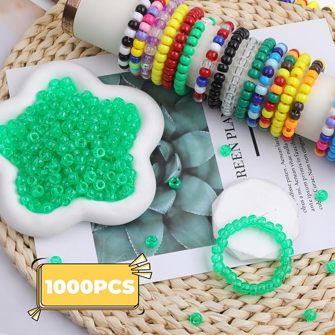 Plastic Pony Beads, for Bracelet, Hair Braiding, Friendship Bracelets, Jewelry - Image 3