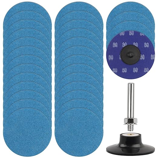 3" 80 Grit Die Grinder Sanding Disc, 30 Pack Abrasive Wheels & Discs Aluminum Oxide Coated Cut Grinding Disc Set, for Surface Preparation/Conditioning.