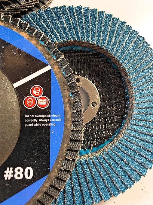 SIGNI 4" x 5/8" Premium Zirconia Flap Discs T27 10-Pack (Grit 80#)