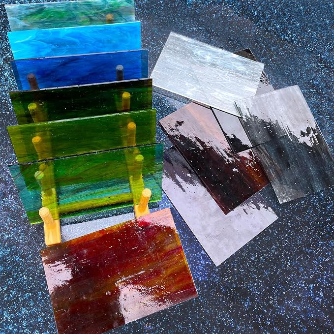 LITMIND 12 Sheets Smooth Translucent Texture Stained Glass Variety Pack - Image 4