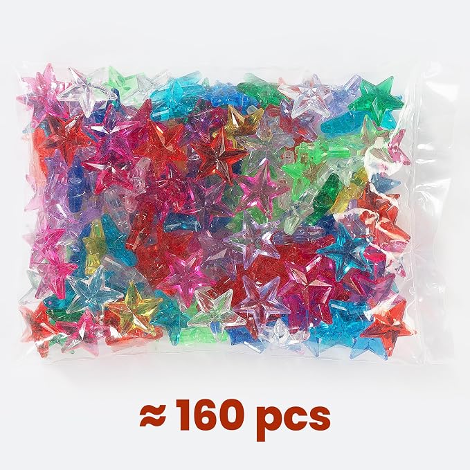 Plastic Stars - Gemstones and Crystals - Pack of 160pcs Vase Filler - Jewels - Image 8