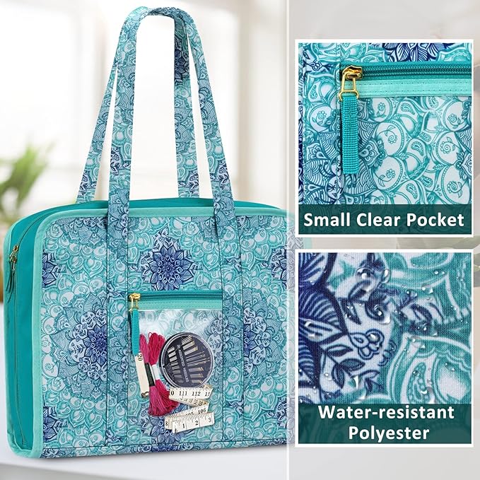 FINPAC Sewing and Craft Supplies Storage Tote, Large Capacity Travel Packing - Image 5