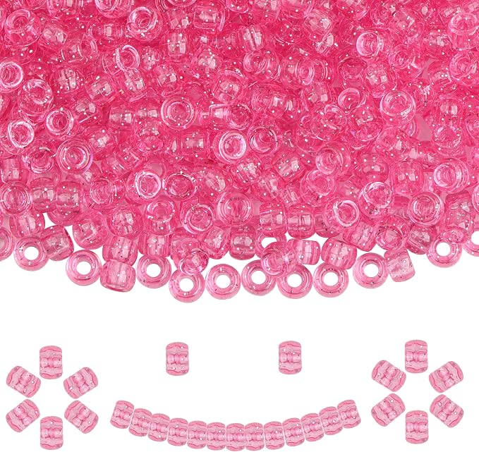 Plastic Pony Beads, for Bracelet, Hair Braiding, Friendship Bracelets, Jewelry by KAKW