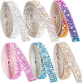 NiArt Self Adhesive Crystal Rhinestone Diamond Ribbon 6 Rolls, 0.9cm Wide Total by NiArt