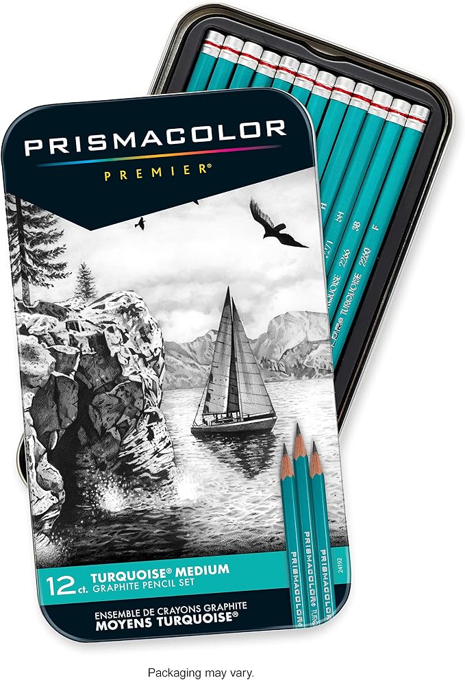 Prismacolor Premier Turquoise Graphite Sketching Pencils, Medium Leads by Unknown
