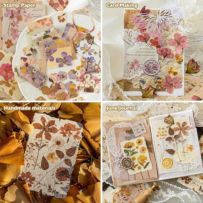 120Pcs Floral Textured Scrapbook Paper - Image 6