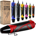 Heat Gun for Crafting, Mini Dual Temp Hot Air Gun Tool for Epoxy Resin, Shrink Wrapping, Vinyl Wrap, Embossing, Electronics, Candle Making, Sublimation, Phone Repair & DIY (Red/Black)