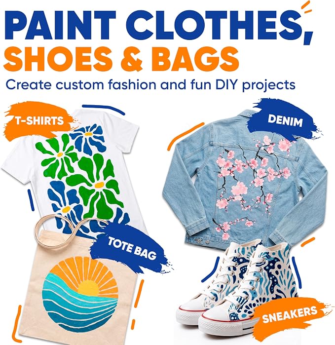 Fabric Paint Set for Clothes 9 Colors – Permanent Textile Paint for T-Shirts - Image 3