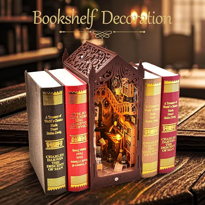 Book Nook DIY Miniature House Kit Adult Gift - Image 2