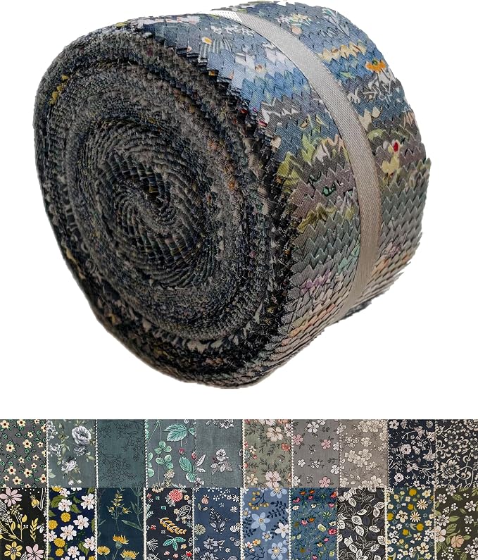40 Strip Jelly Roll Fabric Strips by HANPATQUI