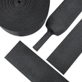 50% Ratio Heat Shrink Automotive Wire Loom Shrinkable Braided Sleeving Fabric Shrink Tubing Wear-Resistant Woven Wire Sheathing(1-1/8"-10ft)