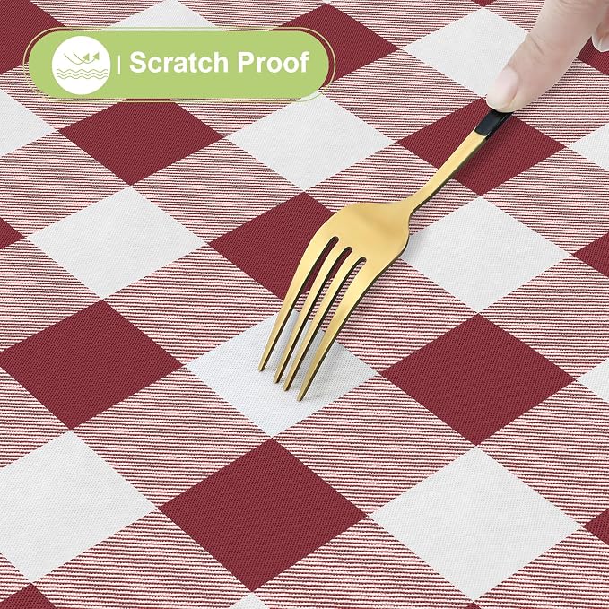 Smiry Oval Table Cloth, Waterproof Vinyl Tablecloths - Image 5