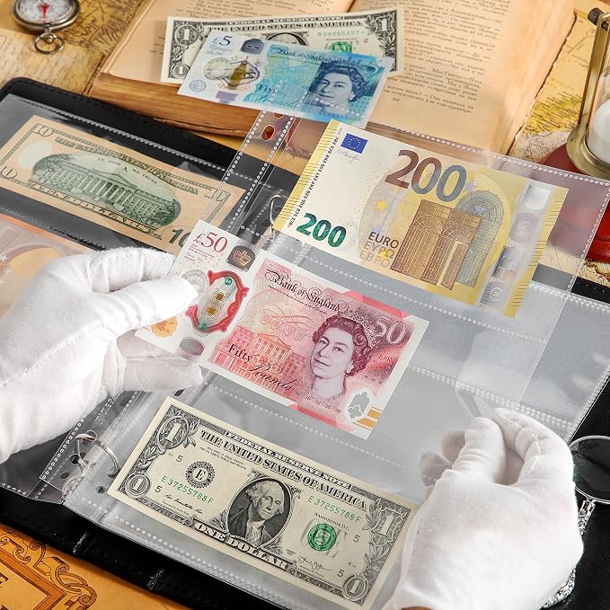 20 Sheets Currency Pages for Paper Money Collection - Image 5