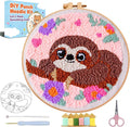 Punch Needle Kit for Beginners Adults, Sloth Punch Needle Kits DIY Crafts for by VIGEGU
