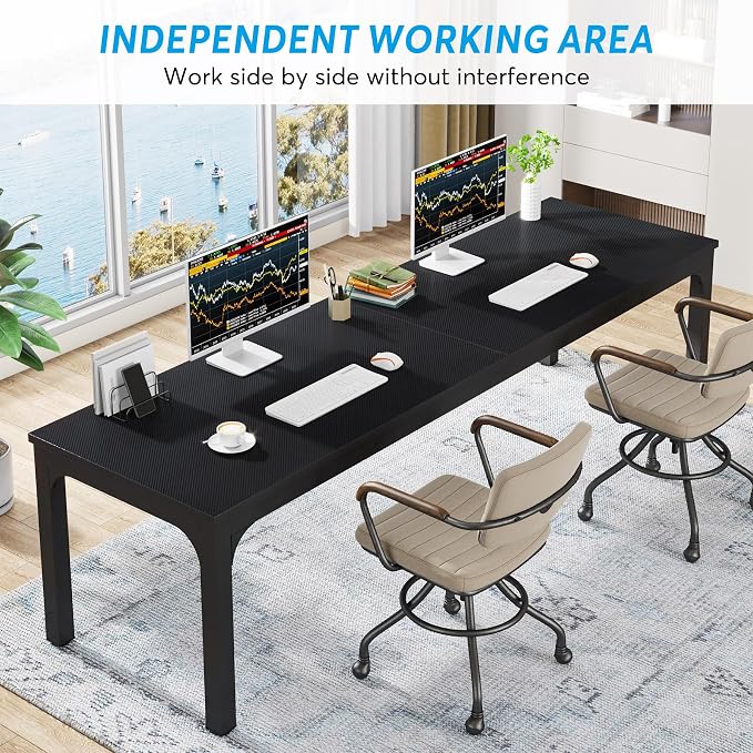 Tribesigns 78.7 Inches Extra Long Computer Desk 2 Person Desk, Double Long Desk - Image 5
