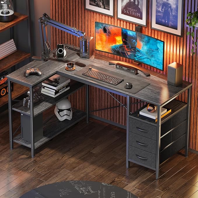 Huuger L Shaped Office Desk - Image 8