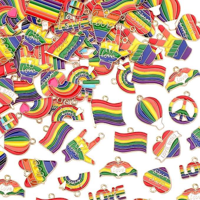 MARFOREVER 120 PCS Rainbow Charms by MARFOREVER